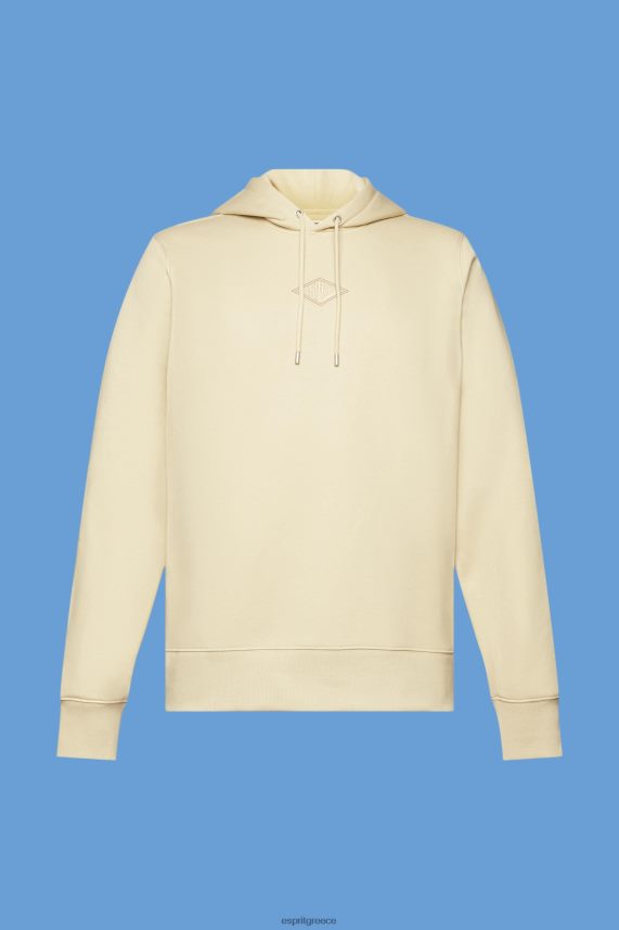 άνδρες Esprit μπεζ κουκούλα με λογότυπο τύπωμα στο στήθος φούτερ & φούτερ 0J044P639