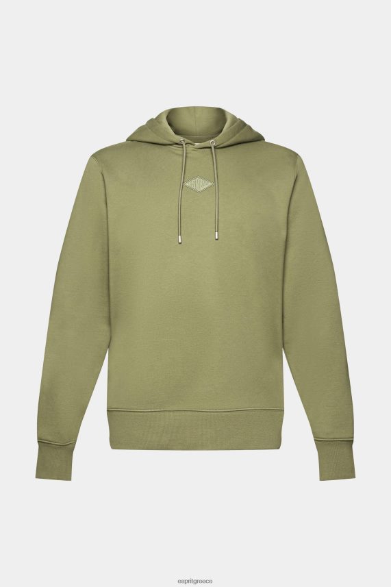 άνδρες Esprit ελιά κουκούλα με λογότυπο τύπωμα στο στήθος φούτερ & φούτερ 0J044P640