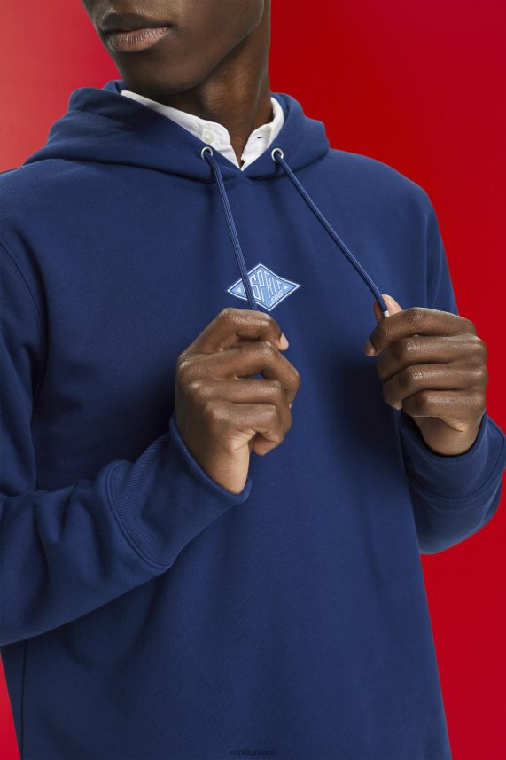 άνδρες Esprit μελάνι κουκούλα με λογότυπο τύπωμα στο στήθος φούτερ & φούτερ 0J044P641