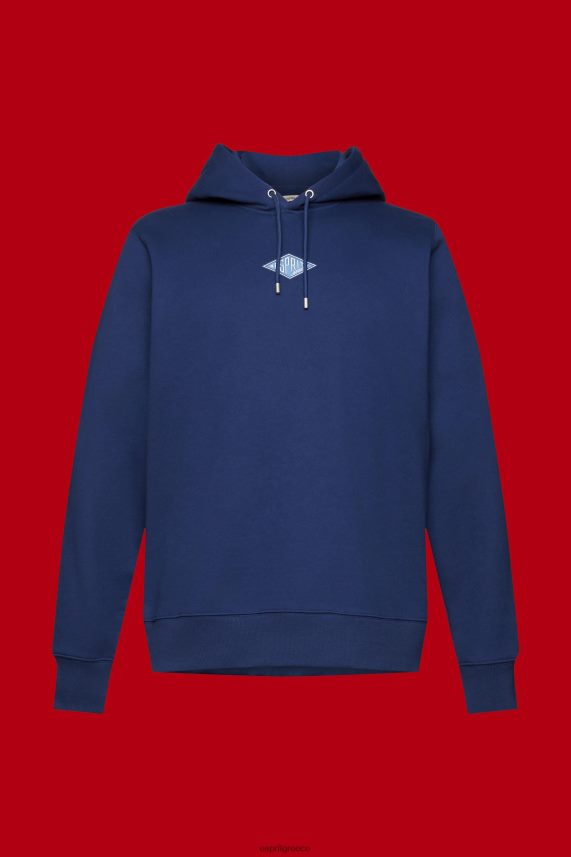 άνδρες Esprit μελάνι κουκούλα με λογότυπο τύπωμα στο στήθος φούτερ & φούτερ 0J044P641