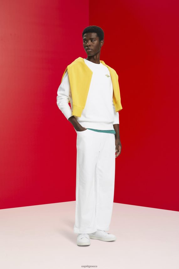 άνδρες Esprit άσπρο φούτερ με τύπωμα λογότυπου στην πλάτη φούτερ & φούτερ 0J044P644