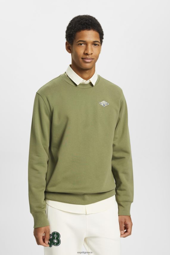 άνδρες Esprit ελιά φούτερ με τύπωμα λογότυπου στην πλάτη φούτερ & φούτερ 0J044P646