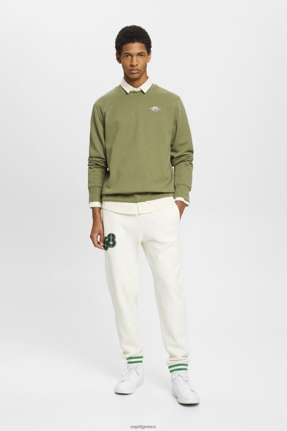 άνδρες Esprit ελιά φούτερ με τύπωμα λογότυπου στην πλάτη φούτερ & φούτερ 0J044P646