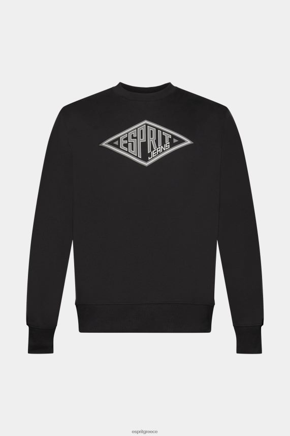 άνδρες Esprit μαύρος φούτερ με λογότυπο φούτερ & φούτερ 0J044P653