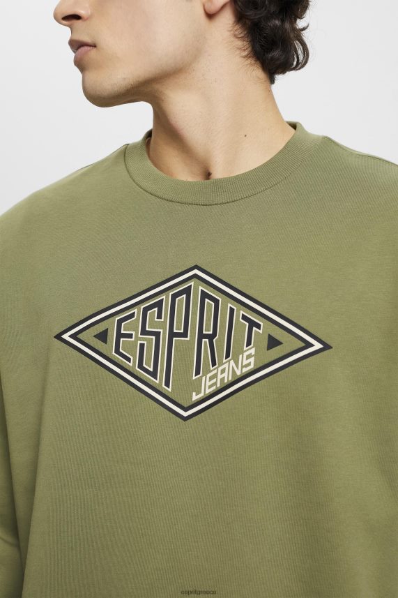 άνδρες Esprit ελιά φούτερ με λογότυπο φούτερ & φούτερ 0J044P656