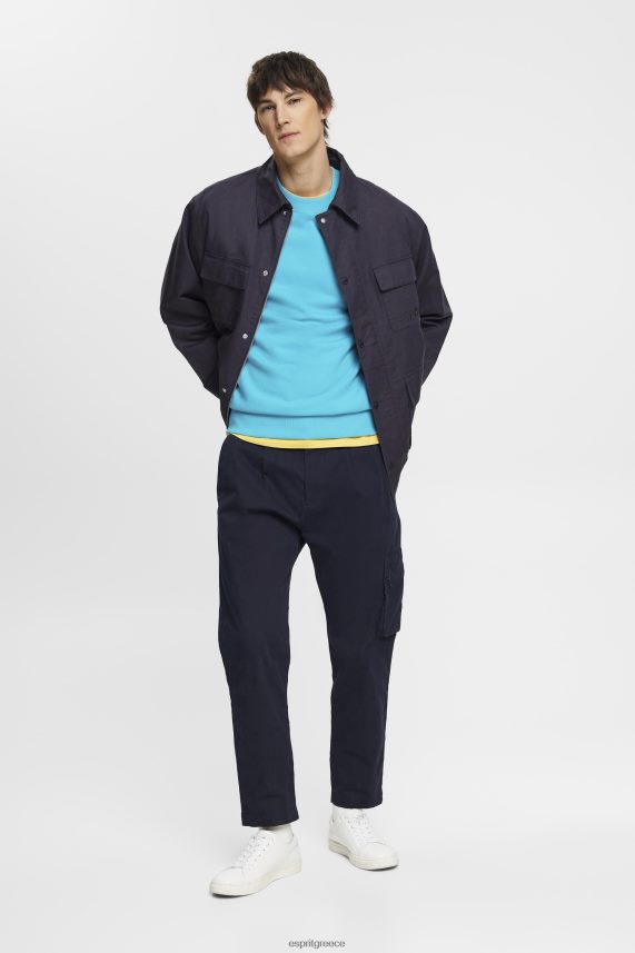 άνδρες Esprit υδάτινο πράσινο φούτερ με κεντημένο λογότυπο στο μανίκι φούτερ & φούτερ 0J044P724