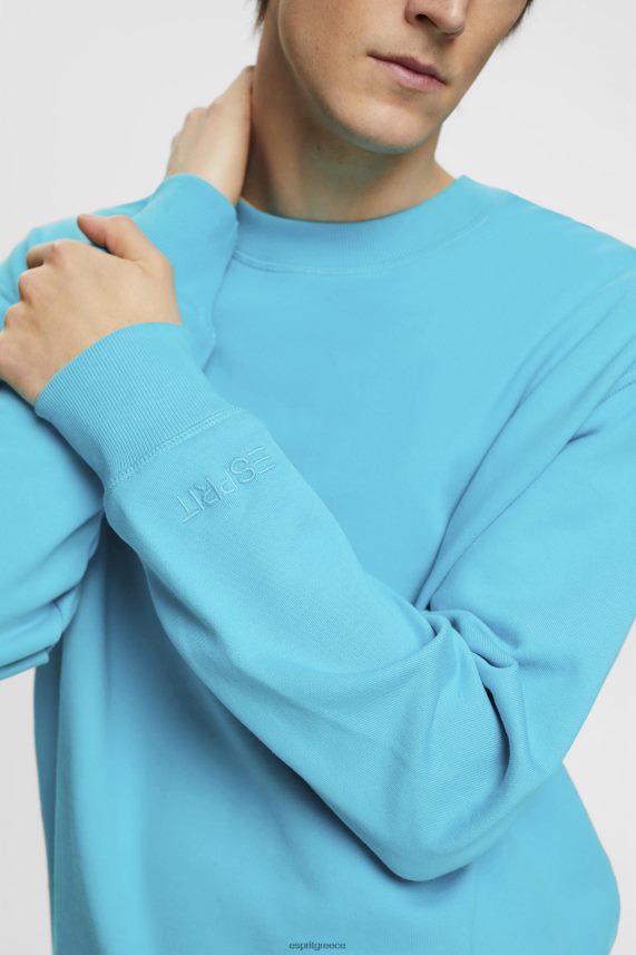 άνδρες Esprit υδάτινο πράσινο φούτερ με κεντημένο λογότυπο στο μανίκι φούτερ & φούτερ 0J044P724