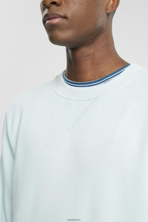 άνδρες Esprit ανοιχτό υδάτινο πράσινο ανακυκλωμένο: φούτερ σε απλό χρώμα φούτερ & φούτερ 0J044P749