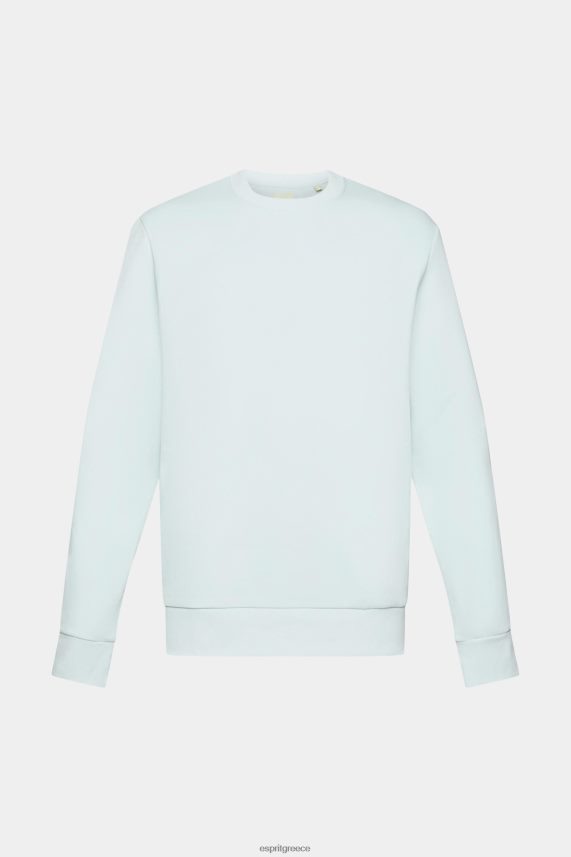 άνδρες Esprit ανοιχτό υδάτινο πράσινο ανακυκλωμένο: φούτερ σε απλό χρώμα φούτερ & φούτερ 0J044P749