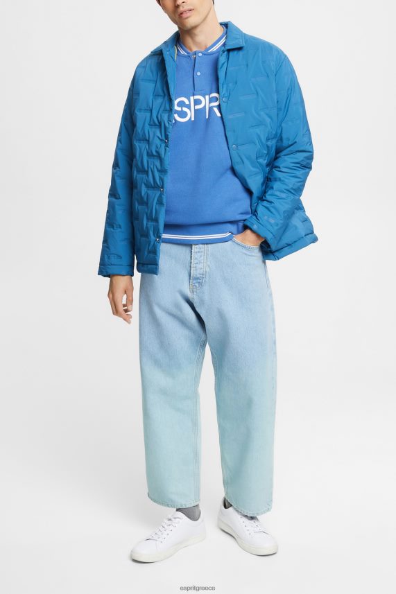 άνδρες Esprit μπλε φούτερ με λογότυπο χαλαρής εφαρμογής φούτερ & φούτερ 0J044P783