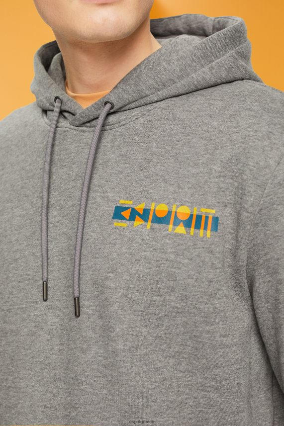 άνδρες Esprit μέτριο γκρι Φούτερ μελανζέ με τύπωμα μικρού λογότυπου φούτερ & φούτερ 0J044P826