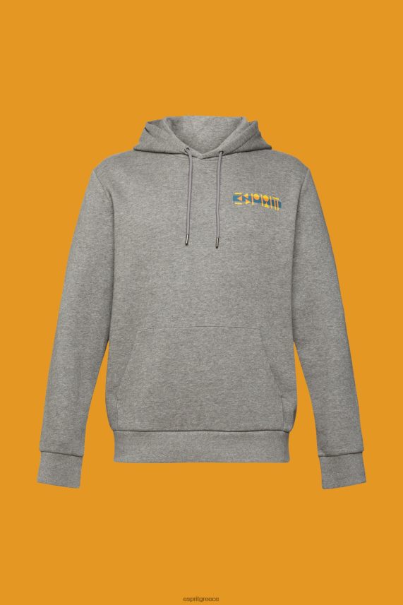 άνδρες Esprit μέτριο γκρι Φούτερ μελανζέ με τύπωμα μικρού λογότυπου φούτερ & φούτερ 0J044P826