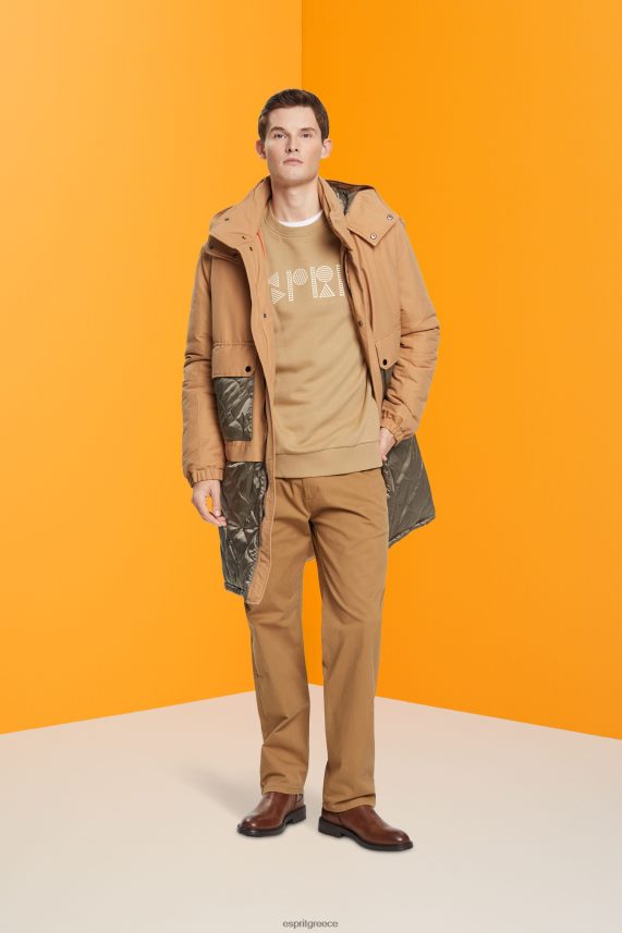 άνδρες Esprit χακί μπεζ φούτερ με τύπωμα λογότυπου φούτερ & φούτερ 0J044P852