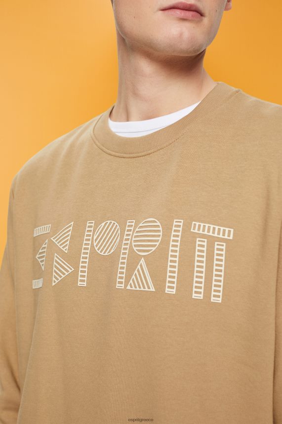 άνδρες Esprit χακί μπεζ φούτερ με τύπωμα λογότυπου φούτερ & φούτερ 0J044P852