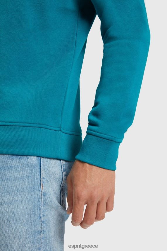 άνδρες Esprit γαλαζοπράσινο φούτερ με λογότυπο φούτερ & φούτερ 0J044P870