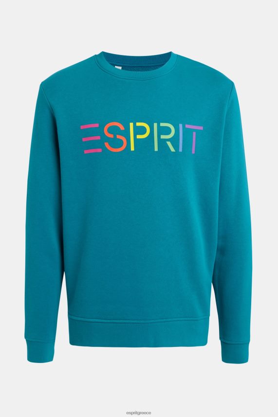 άνδρες Esprit γαλαζοπράσινο φούτερ με λογότυπο φούτερ & φούτερ 0J044P870