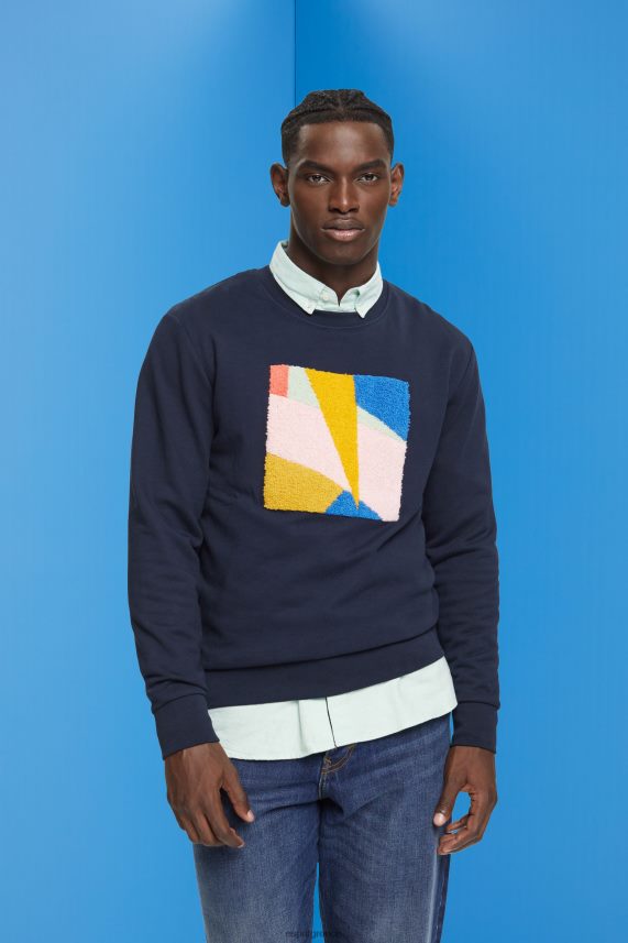 άνδρες Esprit ΠΟΛΕΜΙΚΟ ΝΑΥΤΙΚΟ απλικέ φούτερ φούτερ & φούτερ 0J044P882