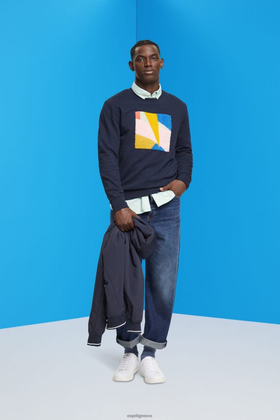 άνδρες Esprit ΠΟΛΕΜΙΚΟ ΝΑΥΤΙΚΟ απλικέ φούτερ φούτερ & φούτερ 0J044P882