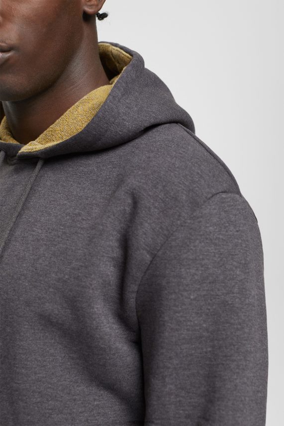 άνδρες Esprit σκούρο γκρι φούτερ με κουκούλα φούτερ & φούτερ 0J044P887