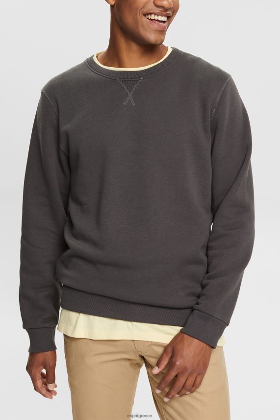 άνδρες Esprit μαύρος βιώσιμη φούτερ με λαιμόκοψη φούτερ & φούτερ 0J044P935