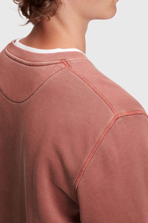 άνδρες Esprit τερρακότα βιώσιμη φούτερ με λαιμόκοψη φούτερ & φούτερ 0J044P937