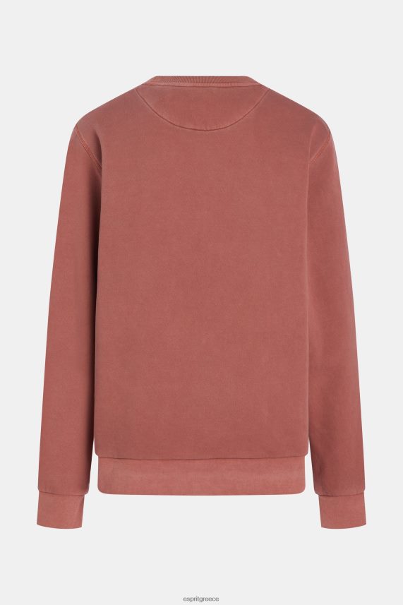 άνδρες Esprit τερρακότα βιώσιμη φούτερ με λαιμόκοψη φούτερ & φούτερ 0J044P937