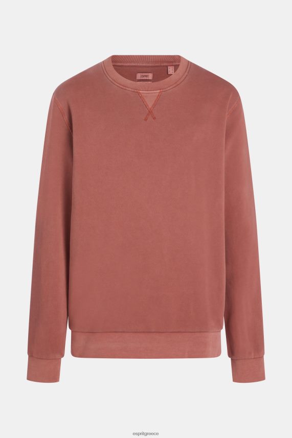 άνδρες Esprit τερρακότα βιώσιμη φούτερ με λαιμόκοψη φούτερ & φούτερ 0J044P937