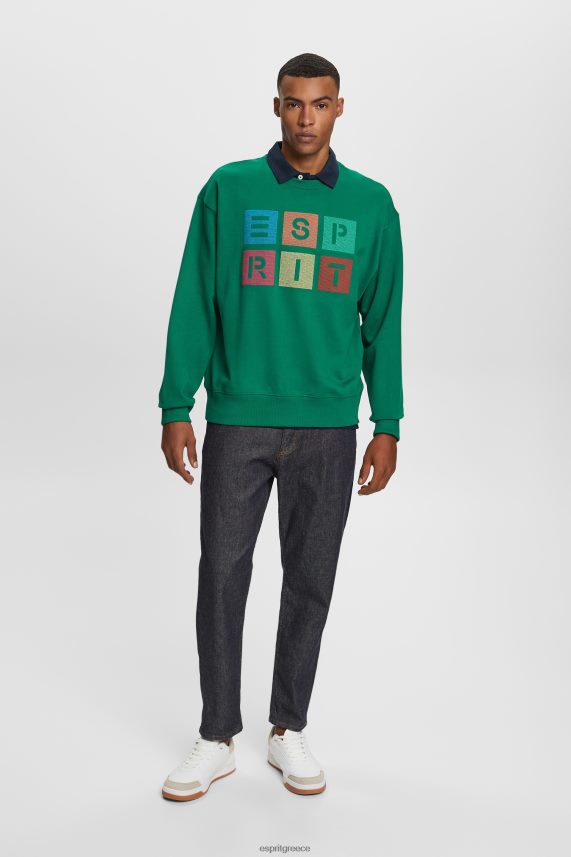 άνδρες Esprit σκούρο πράσινο φούτερ με λογότυπο, 100% οργανικό βαμβάκι φούτερ & φούτερ 0J044P581