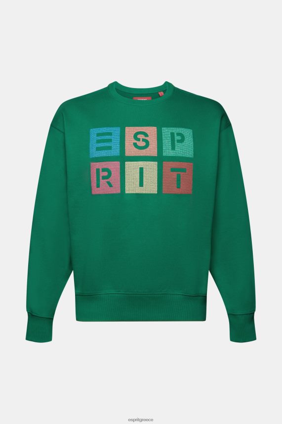 άνδρες Esprit σκούρο πράσινο φούτερ με λογότυπο, 100% οργανικό βαμβάκι φούτερ & φούτερ 0J044P581