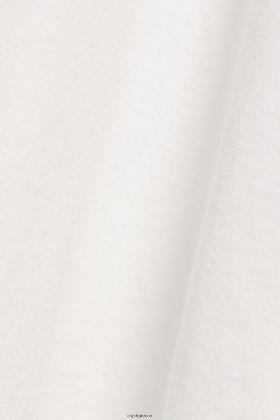 άνδρες Esprit υπόλευκο μακρυμάνικο μπλουζάκι με κουμπιά μακρύ μανίκι 0J044P771