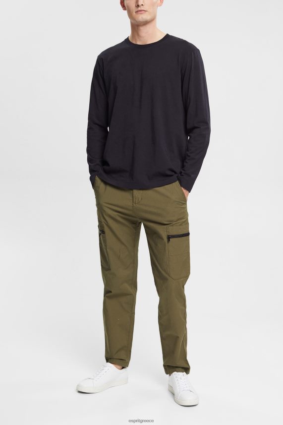 άνδρες Esprit μαύρος μπλουζάκι με μακριά μανίκια μακρύ μανίκι 0J044P946