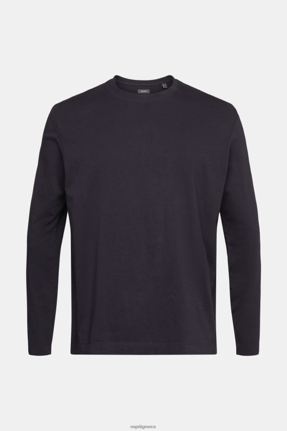άνδρες Esprit μαύρος μπλουζάκι με μακριά μανίκια μακρύ μανίκι 0J044P946
