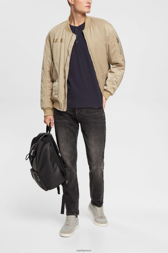 άνδρες Esprit ΠΟΛΕΜΙΚΟ ΝΑΥΤΙΚΟ μακρυμάνικο τοπ από βάφλα πικέ, 100% βαμβάκι μακρύ μανίκι 0J044P822