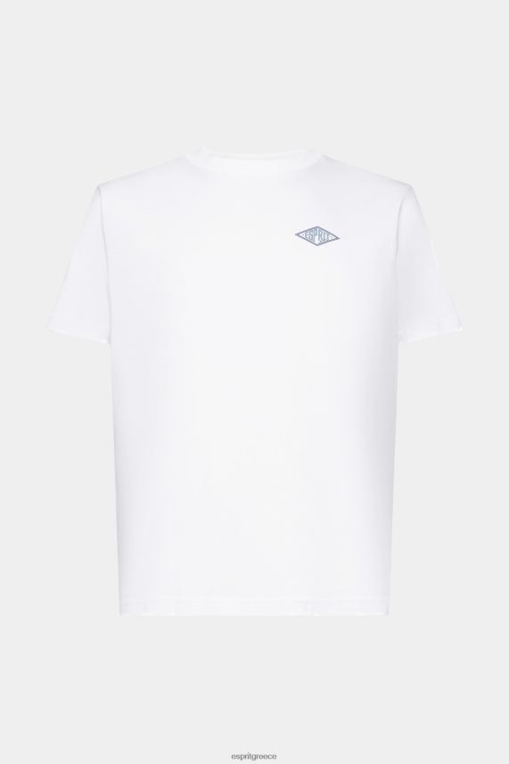 άνδρες Esprit άσπρο μπλουζάκι με τύπωμα λογότυπου μπλουζάκια 0J044P599