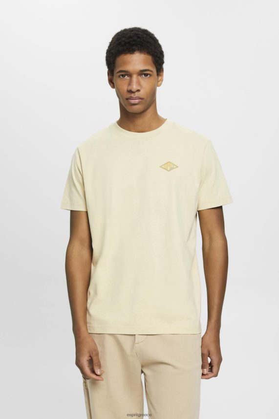 άνδρες Esprit μπεζ μπλουζάκι με τύπωμα λογότυπου μπλουζάκια 0J044P600