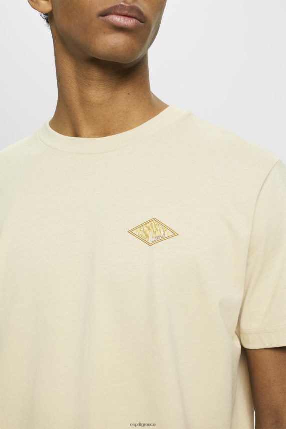 άνδρες Esprit μπεζ μπλουζάκι με τύπωμα λογότυπου μπλουζάκια 0J044P600