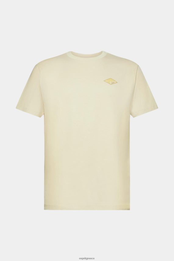 άνδρες Esprit μπεζ μπλουζάκι με τύπωμα λογότυπου μπλουζάκια 0J044P600
