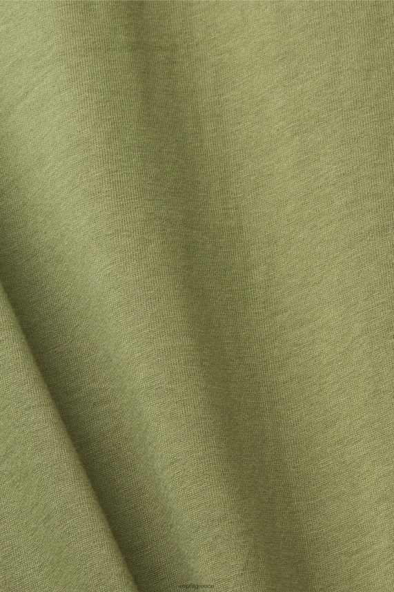 άνδρες Esprit ελιά μπλουζάκι με τύπωμα λογότυπου μπλουζάκια 0J044P601