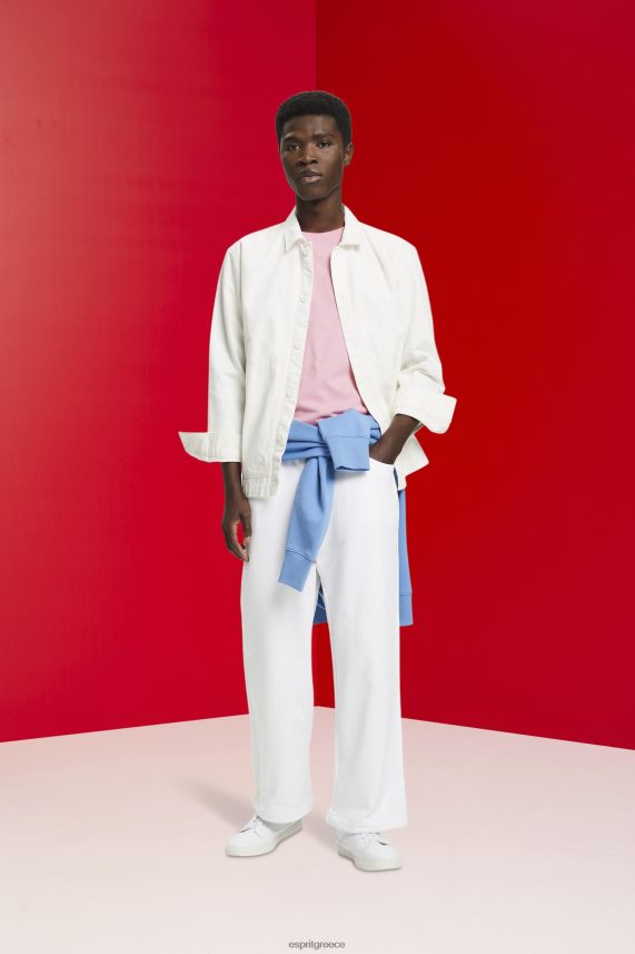 άνδρες Esprit ροζ μπλουζάκι με τύπωμα λογότυπου μπλουζάκια 0J044P603