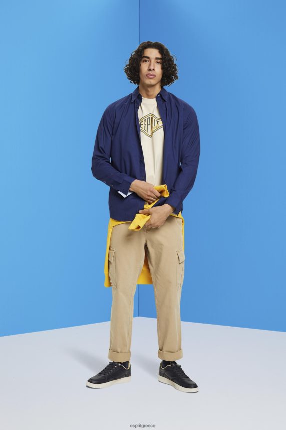 άνδρες Esprit ελαφρύ γκρι βαμβακερό μπλουζάκι με λογότυπο μπλουζάκια 0J044P625