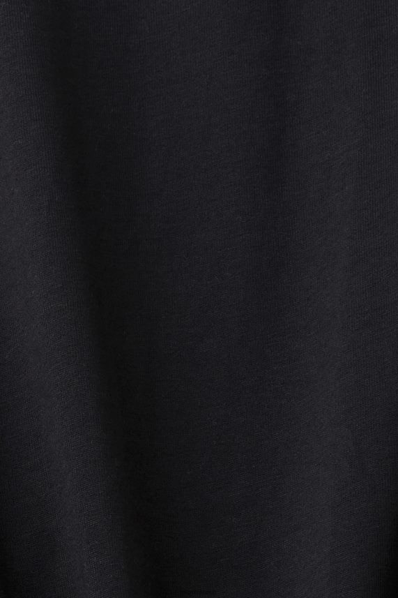 άνδρες Esprit μαύρος Βαμβακερό μπλουζάκι με ρετρό λογότυπο μπλουζάκια 0J044P628