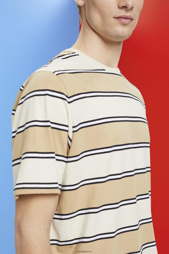 άνδρες Esprit πάγος ριγέ βιώσιμο βαμβακερό μπλουζάκι μπλουζάκια 0J044P707