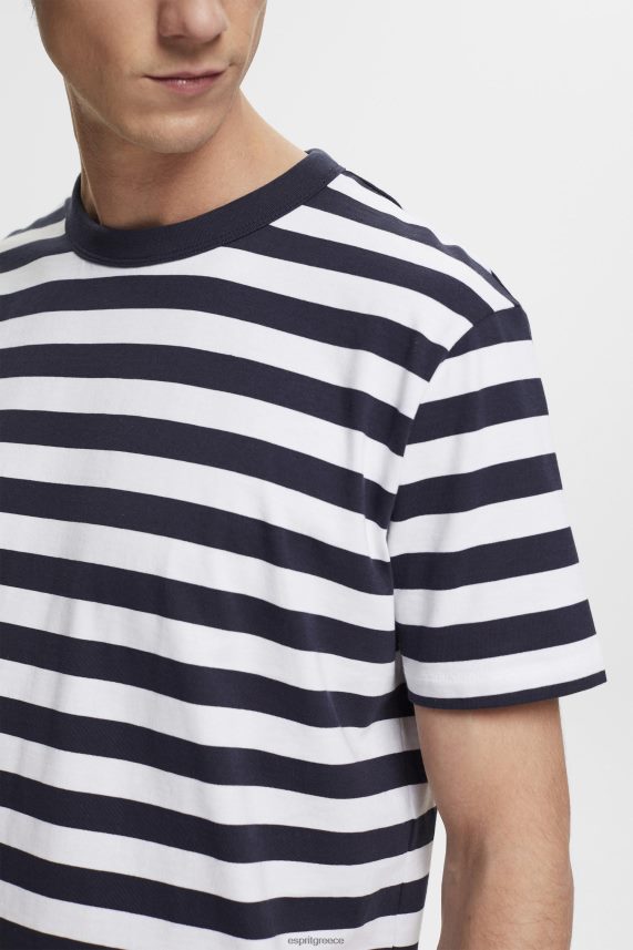 άνδρες Esprit ΠΟΛΕΜΙΚΟ ΝΑΥΤΙΚΟ ριγέ μπλουζάκι με λαιμόκοψη μπλουζάκια 0J044P721