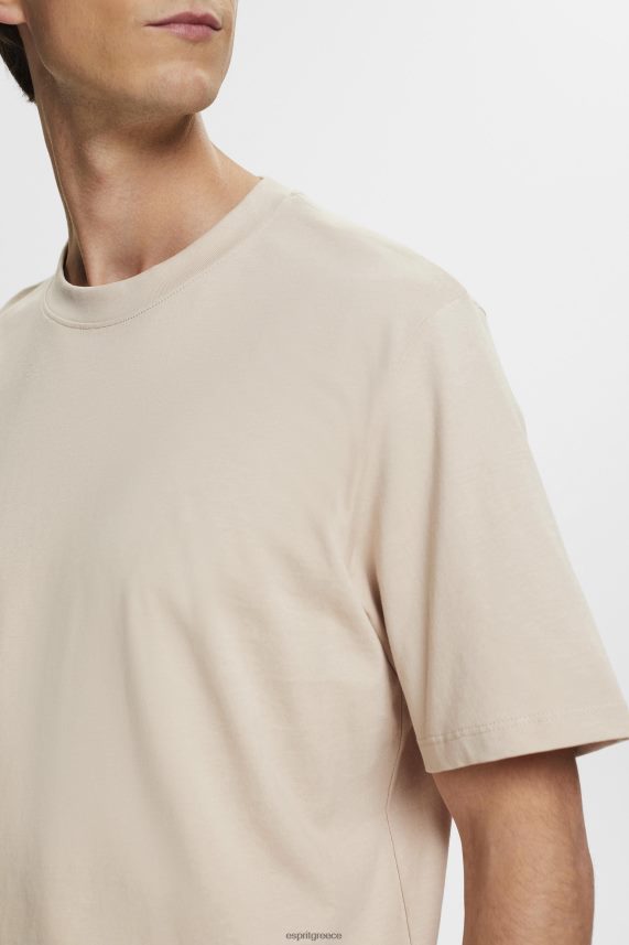 άνδρες Esprit ελαφρύ γκρι βαμβακερό μπλουζάκι με λαιμόκοψη μπλουζάκια 0J044P722