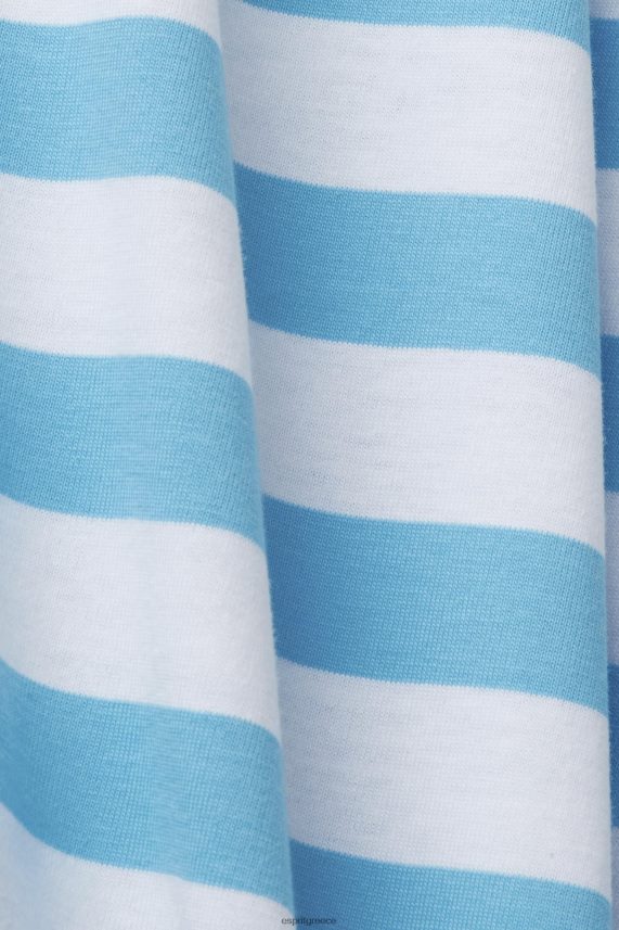 άνδρες Esprit μπλε βιώσιμο βαμβακερό ριγέ μπλουζάκι μπλουζάκια 0J044P743