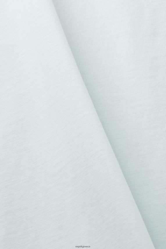 άνδρες Esprit ανοιχτό υδάτινο πράσινο μπλουζάκι με φανέλα μπλουζάκια 0J044P747