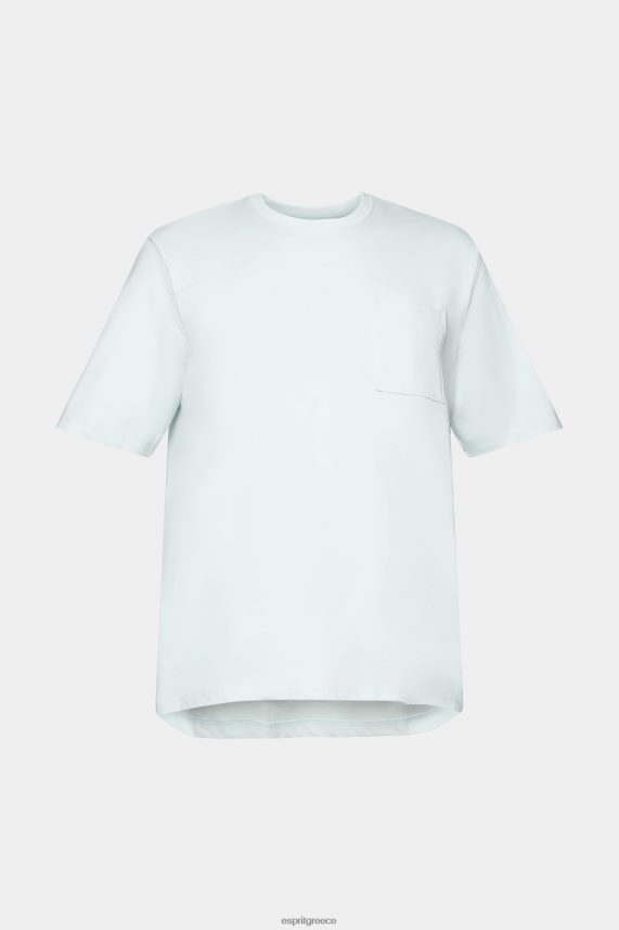 άνδρες Esprit ανοιχτό υδάτινο πράσινο μπλουζάκι με φανέλα μπλουζάκια 0J044P747