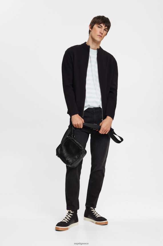 άνδρες Esprit ανοιχτό υδάτινο πράσινο ριγέ μπλουζάκι με λαιμόκοψη μπλουζάκια 0J044P770