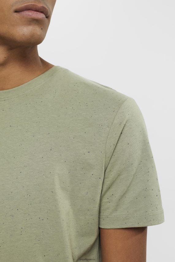 άνδρες Esprit ελαφρύ χακί μπλουζάκι από φανέλα μπλουζάκια 0J044P780