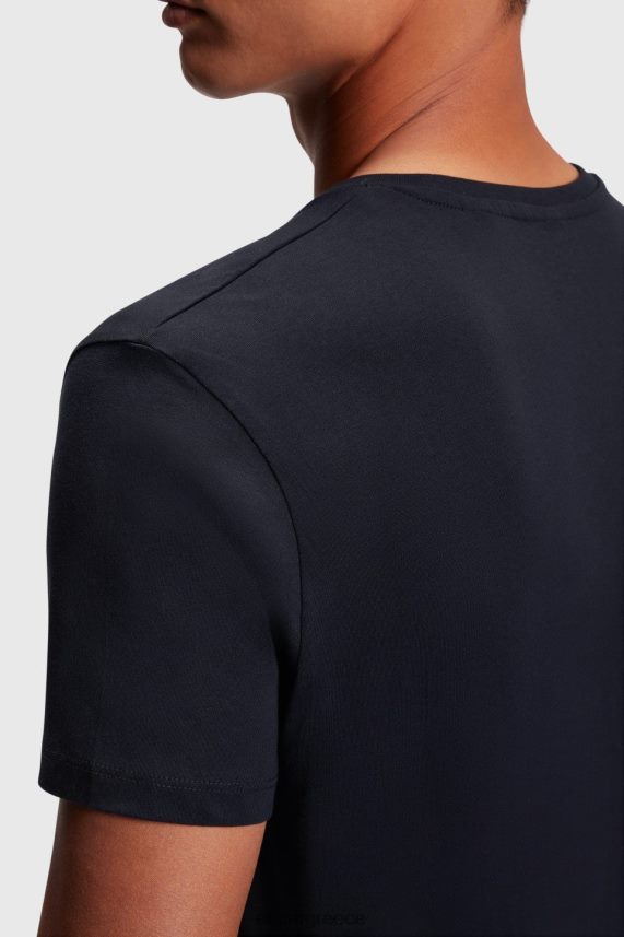 άνδρες Esprit μαύρος βαμβακερά μπλουζάκια δύο συσκευασιών με λαιμόκοψη μπλουζάκια 0J044P855